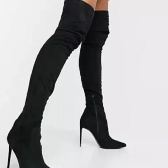 Steve Madden Shoes - Steve Madden Dominique 9.5 Black Thigh High Boot
